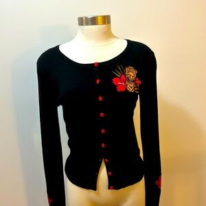 Retro style cardigan tiki Bombshell